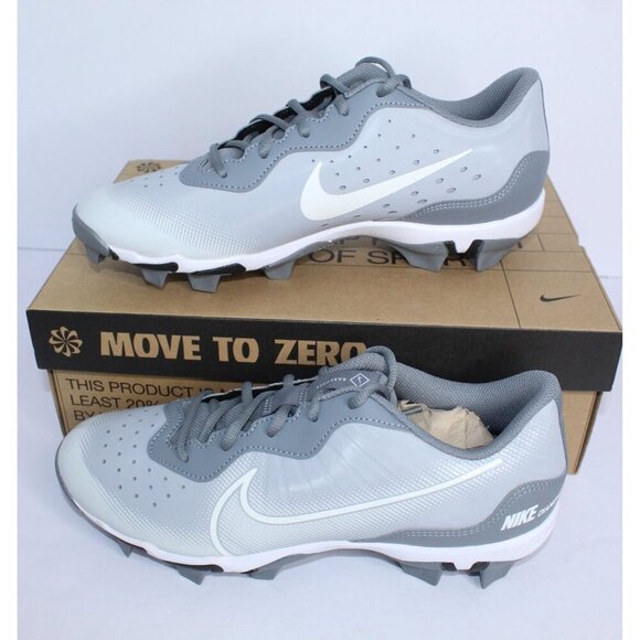 Nike Alpha Huarache 4 KYSTN Baseball Shoes Men's 9.5 Gray White DJ6524 012 NWB - Picture 2 of 12